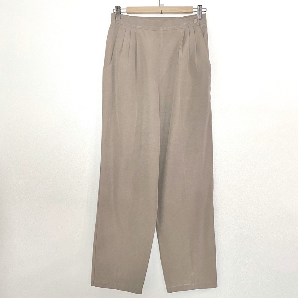 Vintage 80s high waisted flat front trouser pants